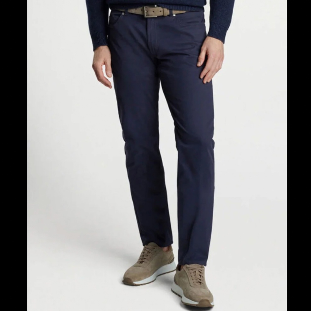 Peter Millar Men's Size 32 Navy Delvin Five-Pocket Pant MSRP $245